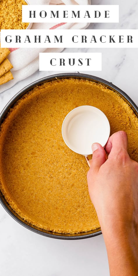 Gram Cracker Crust Desserts Easy, Gram Cracker Crust Desserts, Dessert With Graham Cracker Crust, Grahm Cracker Crust, Amaretto Cheesecake, Homemade Graham Cracker, Graham Cracker Crust Recipe, Graham Cracker Recipes, Homemade Graham Cracker Crust