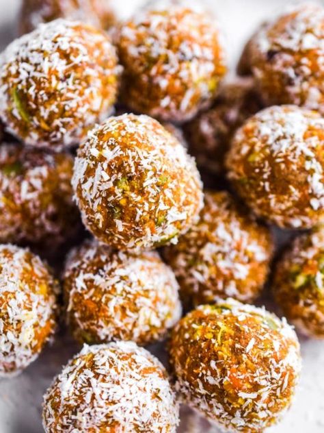 Carrot Cake Date Balls, Gluten Free Dairy Free Protein Balls, Carrot Energy Balls, Sugar Free Energy Balls, Carrot Balls, Carrot Cake Energy Balls, Carrot Cake Bites, Pumpkin Energy Balls, Carrot Cake Balls