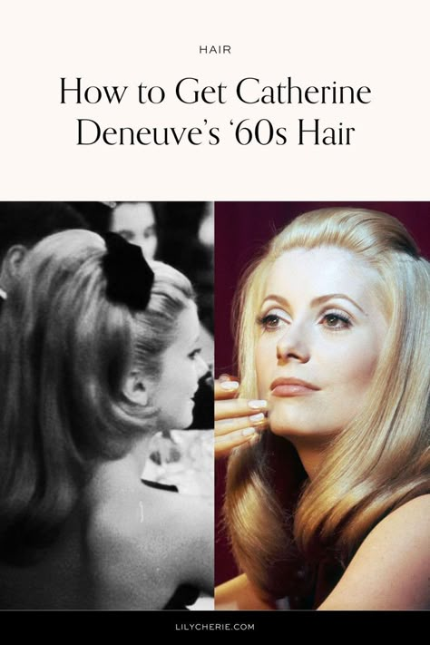 catherine deneuve hair How To Do 60s Hair, Short French Hairstyles, French Hairstyles Short, Catherine Deneuve Hair, Catherine Deneuve 60s, French Hairstyles Medium, French Women Hair, French Girl Haircut, French Girl Fringe