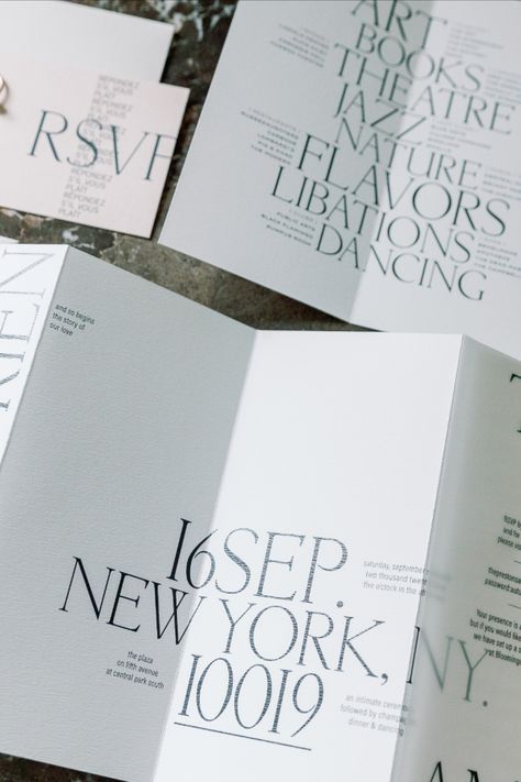 NYC Wedding Invitation, Wedding Details, Modern Wedding Typography, NYC Wedding Details, NYC Wedding City Wedding Invitations, Dublin Wedding, Wedding Typography, Engagement Invitations, Event Inspiration, Nyc Wedding, New York Wedding, City Wedding, Wedding Stationary