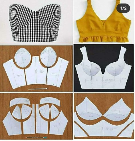 Pola Bra, Diy Clothes Patterns, Clothing Pattern Design, Bra Sewing Pattern, Corset Sewing Pattern, Sewing Clothes Women, Corset Pattern, Fashion Design Patterns, Diy Clothes Design