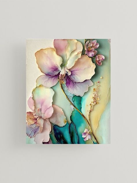 Orchid Poster, Orchid Art, Watercolor Flowers Paintings, Cotton Paper, Watercolor Flowers, Art Boards, Aesthetic Anime, Flower Painting, Accent Wall