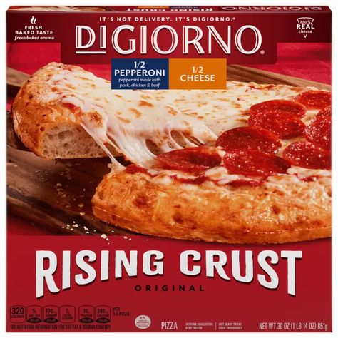 Pizza Toppings Combinations, Digiorno Pizza, Pizza Pepperoni, Hawaiian Sweet Rolls, Party Sandwiches, Classic Pizza, Chicken Patties, Crust Pizza, Frozen Pizza