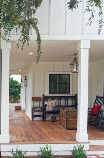 17 Modern Farmhouse Wrap Around Porch Ideas | Sebring Design Build Modern Farmhouse Wrap Around Porch, Farmhouse Wrap Around Porch, New England Colonial House Plans, Wrap Around Porch House Plans, Wrap Around Porch Ideas, Modern Farmhouse Front Porch, Front Porch Stairs, Rustic Outdoor Spaces, Porch House