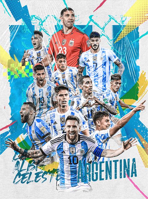 Argentina Champions, Argentina Football Team, Argentina World Cup, Sports Design Ideas, Argentina National Team, Grunge Posters, Argentina Football, Messi Photos, Team Wallpaper