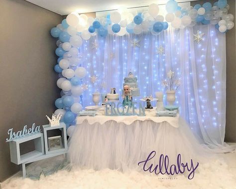 Frozen 3rd Birthday, Frozen Birthday Party Decorations, Elsa Birthday Party, Frozen 3, Baby Birthday Party Theme, Frozen Bday Party, Frozen Party Decorations, Disney Frozen Birthday Party, 1st Birthday Girl Decorations