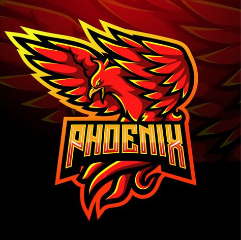 Red phoenix esport logo mascot design | Premium Vector #Freepik #vector Flower Logo Inspiration, Hacker Logo, Logo Phoenix, Animal Design Illustration, Sports Logo Inspiration, Florist Logo, Logo Game, Beautiful Beach Pictures, Wedding Logo Monogram