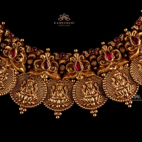 Kasina Sara Antique, Polki Designs, Kasu Haram, Cell Organelles, Kameswari Jewellers, Bridal Jewelry Sets Brides, Antique Gold Earrings, Gold Temple Jewellery, Antique Necklaces Design