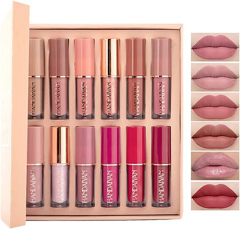 10Pcs Matte Liquid Lipstick with 2 Glitter lipstick Makeup Set, Matte Nude liquid Long-Lasting Wear Non-Stick Cup Not Fade Waterproof Lip Gloss Make up Gift Set : Amazon.co.uk: Beauty Custom Lipstick, Lipstick Box, Glitter Lipstick, Cosmetic Kit, Presents For Mum, Makeup Gift Sets, Glitter Eyeliner, Glitter Lips, Long Lasting Lipstick