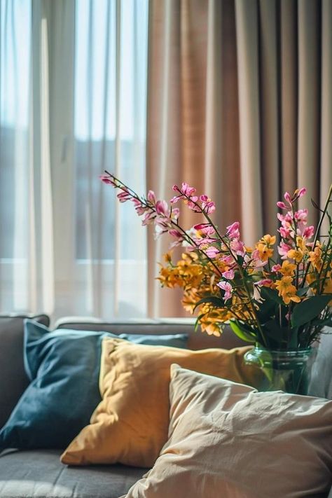 How To Lengthen Curtains: Simple Extension Methods How To Lengthen Curtains, Lengthen Curtains, Ceiling Curtain Track, Porch Windows, Balcony Bar, Backyard Balcony, Concept Board, Online Interior Design, Hanging Curtains