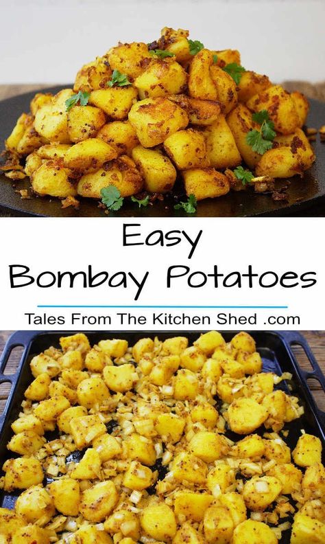 Easy Bombay Potatoes - the best ever Indian Spiced Roasties. The perfect partner for any curry recipe or to spice up your Sunday Roast ! Kitchen Shed, Bbq Foods, Bombay Potatoes, Resep Pasta, Tofu Soup, Reiki Healer, Vindaloo, Curry Dishes, Sunday Roast