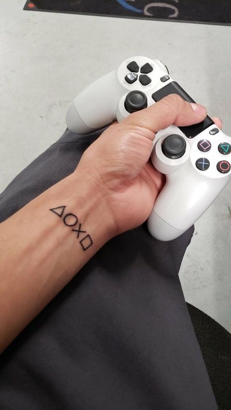 Game Console Tattoo, Playstation Tattoo, Tattoos 2023, Kpop Tattoos, Gamer Tattoos, Yin Yang Tattoos, My Tattoos, Sick Tattoo, Your 20s