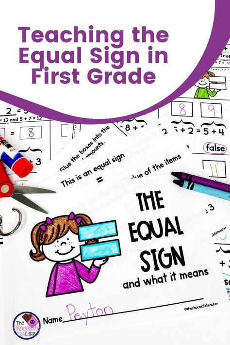 First Grade Addition, First Grade Ideas, Equal Sign, Classroom Elementary, Touch Math, Equals Sign, Balancing Equations, Number Sense Activities, 1st Grade Activities