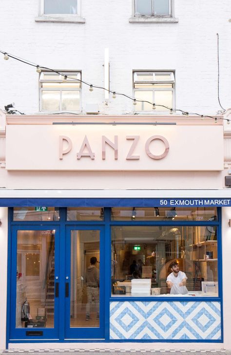 Panzo — Applied Studio Resturant Interior, Greek Cafe, Mexican Restaurant Decor, Restaurant Facade, Fish Bar, Bakery London, Restaurant Kitchen Design, Tiny Restaurant, Coffee Shop Concept