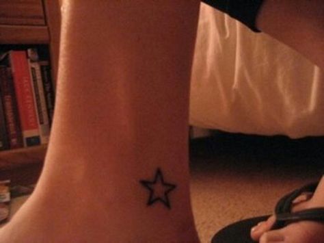 star on ankle Ankle Star Tattoo, Sawyer Tattoo, Star Ankle Tattoo, Ava Tattoo, Small Ankle Tattoo, Foot Tattoos For Women, Star Tattoo, Cute Tiny Tattoos, Ankle Tattoo