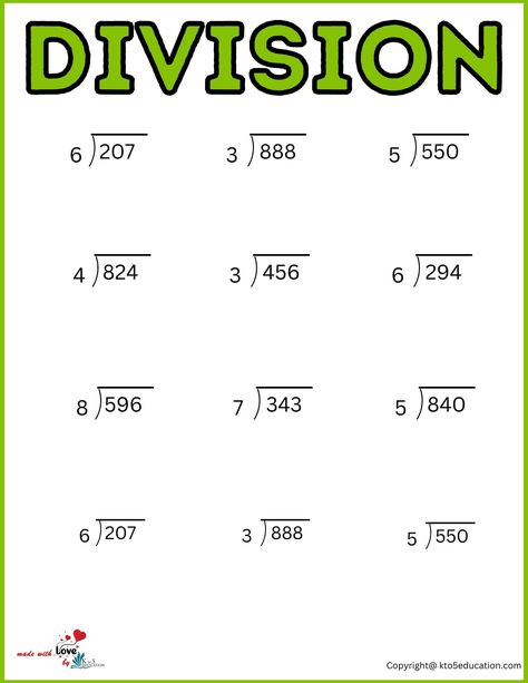 Third Grade Division Worksheet For Free | FREE Download Third Grade Division Worksheets, Third Grade Division, Division Worksheets Grade 3, 3rd Grade Division, Short Division, Multiplication And Division Worksheets, Third Grade Worksheets, Math Division Worksheets, Educational Tips