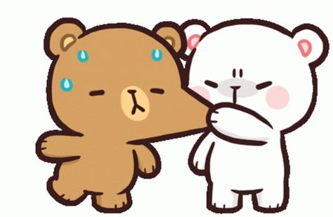 Get Roasted Giggle GIF - GetRoasted Giggle Cute - Discover & Share GIFs Sweet Couple Cartoon, Cuddling Gif, Funny Anime Couples, Milk Mocha, Mocha Bear, Bear Gif, Chibi Cat, Milk & Mocha, Cute Bear Drawings