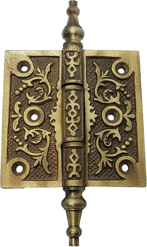 6" - Ornate Iron Victorian Hinges - HG-102 - Iron Hinge - Antique Style Iron Hinge for Doors, Gates, cabinets, barn Door Hinges (2) Antique Barn Door, Barn Door Hinges, Iron Hinges, Old Shutters, Strap Hinges, Wood Magazine, Cafe Door, Brass Hinges, Antique Images