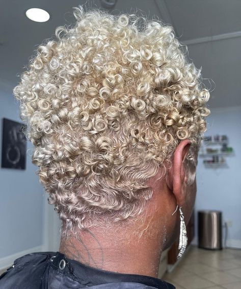 Instagram photo by New Orleans Natural Hair Salon • Mar 22, 2022 at 9:52 PM Ash Blonde Hair Black Women Short, Black Women Short Blonde Hair, Blonde 4c Natural Hair Short, Ash Blonde Short Hair Black Women, Short Curly Pixie Cut Black Women, Short Blonde Natural Hair, Curly Short Blonde Hair, Blonde Natural Hair Black Women, Blonde Short Hair Styles