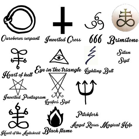 Small Satanic Tattoos, Spiritual Satanism, Hobo Symbols, Satanic Symbols, Demon Symbols, Satanic Cross, Manifesting Money Affirmations, Art Demon, Inverted Pentagram