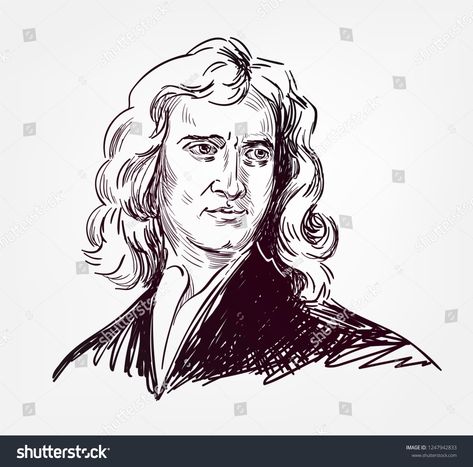 Isaac Newton vector sketch style portrait vector#Newton#Isaac#portrait Newton Drawing, Isaac Newton Art, Isaac Newton Drawing, Robert Hooke, English Projects, Isaac Newton, Vector Sketch, Face Sketch, Brochure Design Template