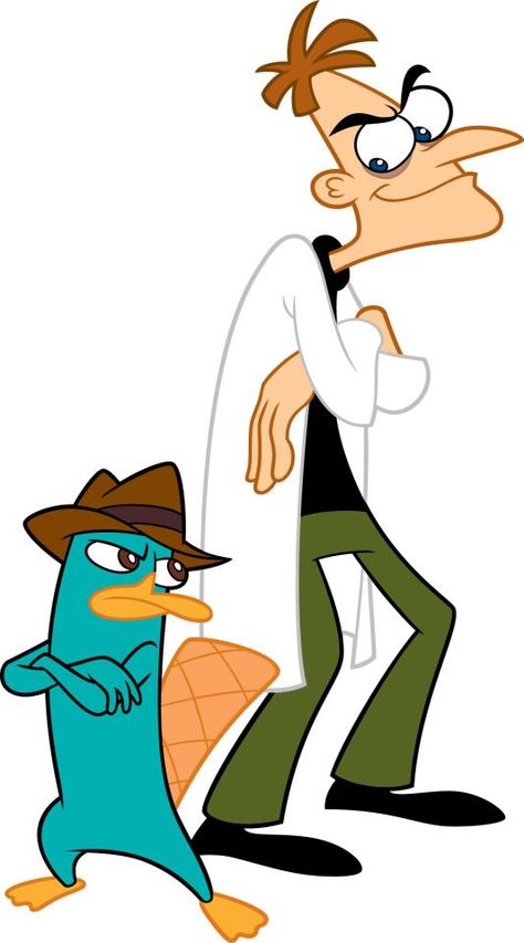 Perry The Platypus And Dr. Doofenshmirtz, Dr Doofenshmirtz And Perry, Perry And Doofenshmirtz, Felix Tattoo, Phineas And Ferb Costume, Heinz Doofenshmirtz, Phineas And Ferb Perry, Phineas E Ferb, Cartoon Character Costume