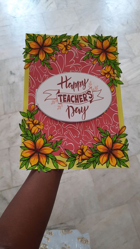 Teacher Day Invitation Card Ideas, Teacher Day Card Front Page, Invitation Cards For Teachers Day, Teachers Day Card Decoration Idea, Happy Teacher's Day Painting, Teachers Day Invitation Card Ideas Handmade, Invitation Card Design For Teachers, Invitation Card Ideas For Teachers Day, Best Teachers Day Card Handmade