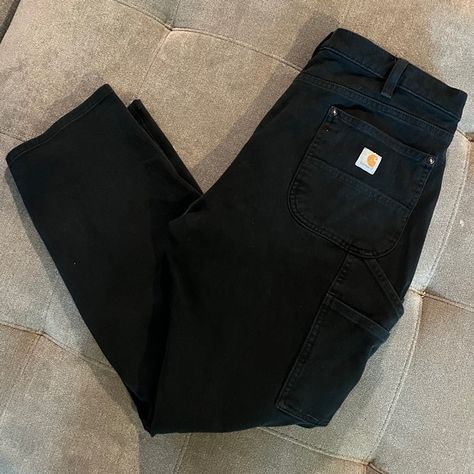 Carhartt double knee pants Cargarte Pants, Carhartt Black Pants, Black Carhartt Pants Outfit, Carhartt Double Knee Pants Outfit, Carhartt Pants Outfit, Carhart Pants, Black Carhartt Pants, Carhartt Pants Women's, Pantalon Carhartt