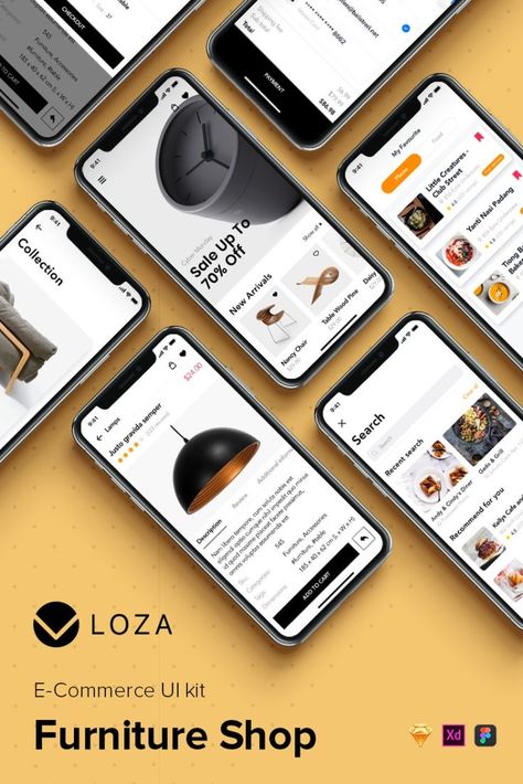 Loza - Furniture Shop Mobile App UI Elements Web Design Mockup, Computer Mockup, Creative Fabric, Ux App Design, Shop Mobile, Mobile Mockup, Card Ui, Good Advertisements, Mobile App Design Inspiration