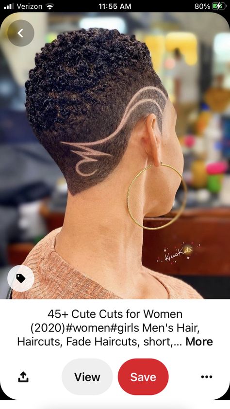 Shaving Styles For Ladies Black, Shaved Sides Designs Black Women, Shaved Designs In Hair For Women, Haircut Design For Women, Haircut Designs For Women Black, Female Haircut Designs, Razor Cut Hairstyles Short, Pixie Hairstyles Curly, Shaved Hair Designs For Women