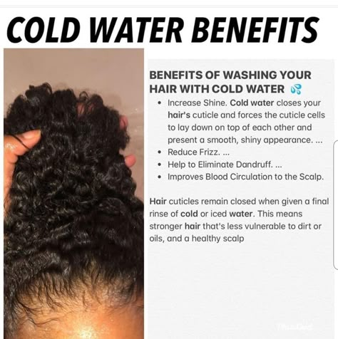 Washing 4c Natural Hair, Cold Water Benefits, Water Hair, Natural Hair Growth Tips, Natural Hair Treatments, Hair Growth Secrets, Hair Care Growth, Hair Growing Tips, Water Benefits