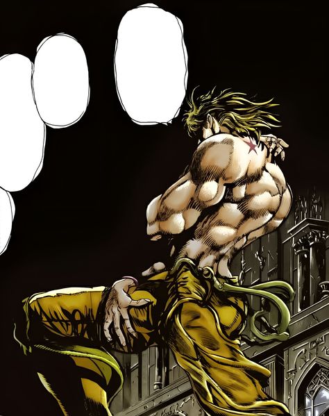 JJBA /Jojo / Dio Brando / DIO / JoJo's Bizarre Adventure / Stardust Crusaders Jojo Physique, Dio Back Pose, Dio Brando Manga, Dio Jjba, Jojo Dio, Bi Art, Dio Jojo, Jojo's Bizarre Adventure Stardust Crusaders, Jojo Pose