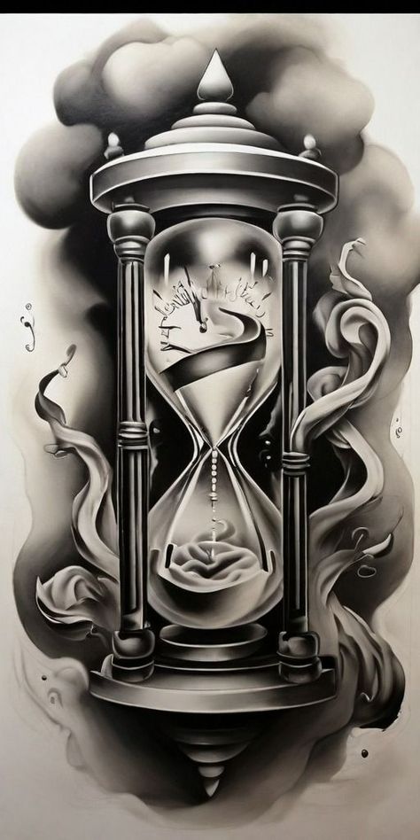 Sand Time Tattoo, Sand Clock Tattoo Design, Sand Clock Tattoo, Hour Glass Tattoo Design, Chest Tattoo Drawings, 30 Tattoo, Dove Tattoo Design, Tattoo Style Art, Hourglass Tattoo