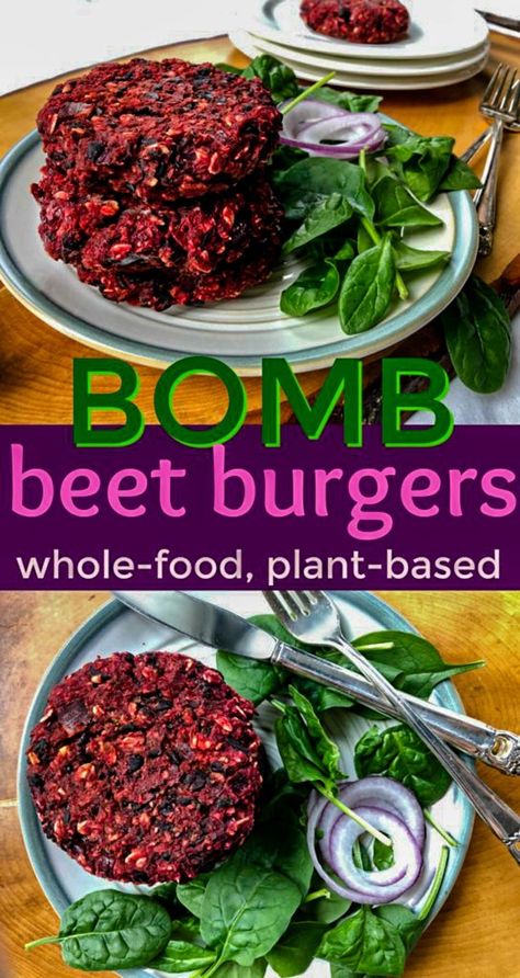 Plant Based Beet Recipes, Beet Burgers Vegan, Beet Burgers Recipe, Beet Recipes Lunch, Dinner Recipes With Beets, Vegetarian Beet Recipes, Beet Recipes Vegan, Beet Recipes Dinner, Beet Burger Recipe