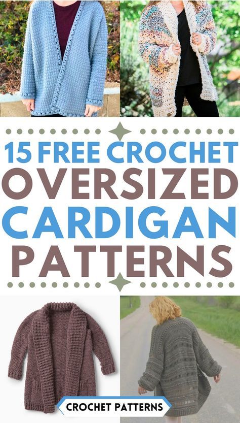 Free Crochet Oversized Cardigan Patterns Crochet Lightweight Cardigan Pattern, Simple Crochet Cardigan Pattern Free, Easy Crochet Cardigan Pattern Free, Crochet Patterns Womens Tops, Crochet Oversized Cardigan, Crochet Cardigan Pattern Free Women, Free Crochet Jacket Patterns, Oversized Cardigan Pattern, Crochet Sweater Coat