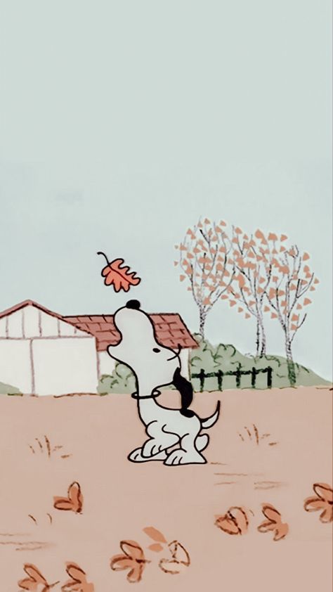 Fall Snoopy, Fall Dogs, Snoopy Fall, Snoopy Wallpaper, Snoopy Love, Pretty Wallpapers Backgrounds, Fall Wallpaper, Screen Wallpaper, Autumn Home