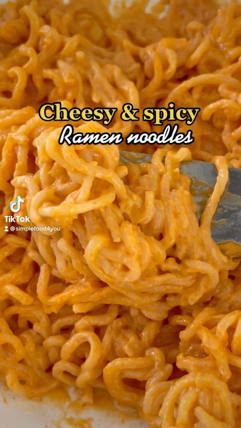 Cheesy Spicy Ramen, Recti Diastasis, Spicy Ramen Noodles, Ramen Recipes Easy, Spicy Noodle, Spicy Ramen, Noodle Recipe, Dinner Recipes For Family, Ramen Recipes