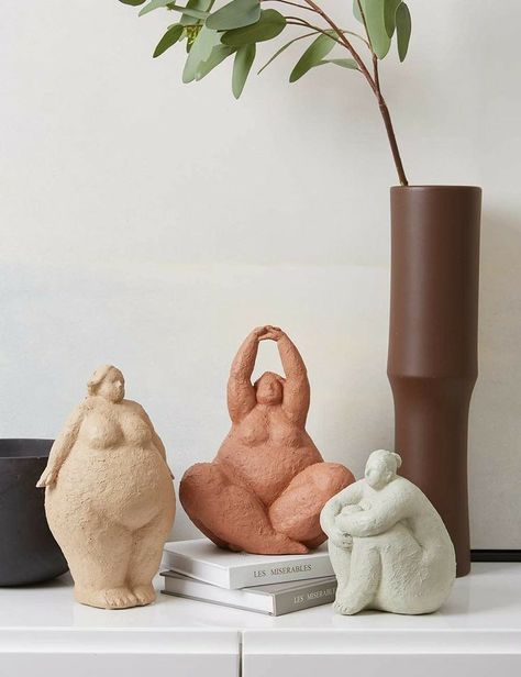 Yoga Home Decor, Diy Keramik, Yoga Home, Yoga Decor, Sculptures Céramiques, Tanah Liat, Diy Ceramic, Keramik Design, Lady Girl