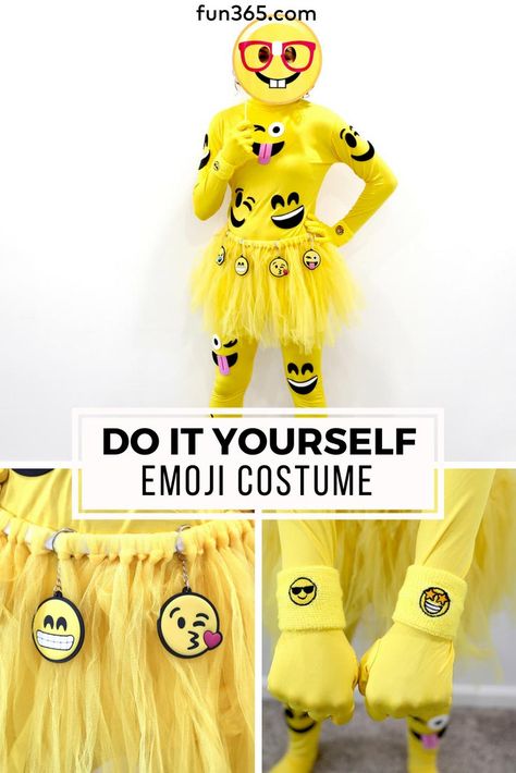 Emoji Costume Diy, Emoji Costume, Diy Halloween Costumes Easy, Party Planning Ideas, Competition Dress, Disney Cakes, Classroom Inspiration, Up Halloween, Diy Halloween Costumes