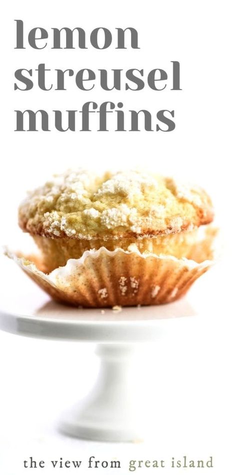 Moist Lemon Muffins, Lemon Muffins Easy, Lemon Streusel Muffins, Lemon Drizzle Muffins, Muffins Lemon, Lemon Muffin Recipes, Delicious Muffins, The View From Great Island, Streusel Muffins