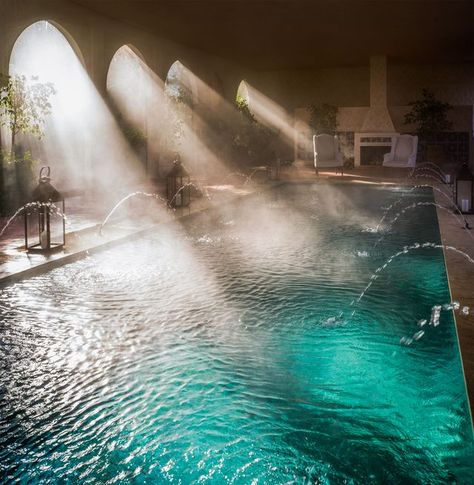 Heated Towel Bar, Marisa Berenson, Dipping Pool, Moroccan Riad, Indoor Pool Design, Beauty Entrepreneur, New York Architecture, Ibiza Beach, House Photos