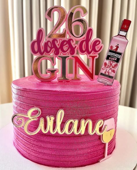 Gin Rosa, Wave Cake, Beefeater London, London Gin, Elegant Birthday Cakes, Pink Gin, Adult Birthday Party, Pink Cake, Pink Parties