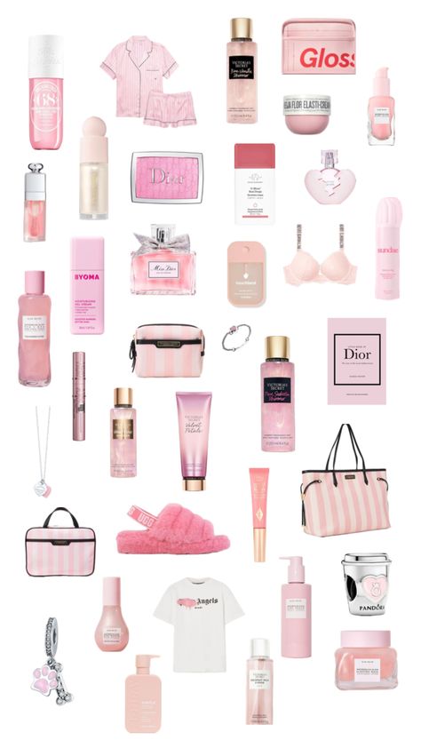 Color Pink Aesthetic, Pink Aesthetic Preppy, Pink Wishlist, Makeup Glossier, Dior Luxury, Girly Christmas Gifts, Preppy Skincare, Aesthetic Preppy, Sephora Skin Care