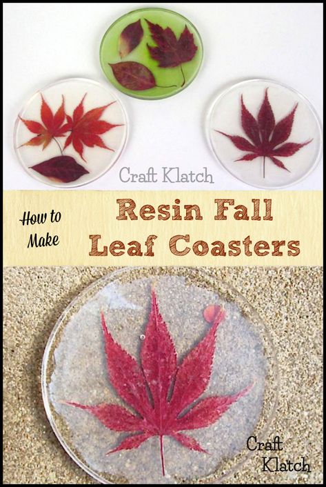 Diy Resin Coasters, Leaf Coaster, Leaf Coasters, Leaf Projects, Crafts Fall, How To Make Resin, Keeping Busy, Diy Leaves, Fun Fall Crafts