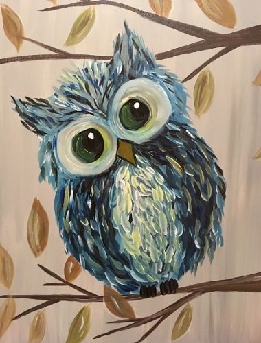 Whimsical Art Flowers, Colorful Owl Art, Owl Painting Acrylic, Cute Easy Paintings, Paint Nite, Owls Drawing, Cartoon Painting, Cute Paintings, 수채화 그림