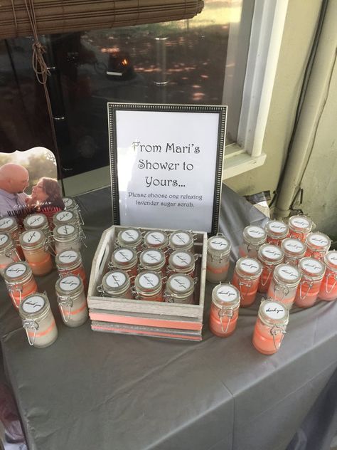 Relaxing lavender,vanilla, oatmeal Shea butter, sea salt. Each glass favor jar comes with ribbon attached, smells excellent works amazing perfect bridal shower gift/Favors ,Baby shower favors , etc. ➡️SCREW lid jar 12 ct Snap lid is ➡️NO Longer AVAIL ⬅️ 📦 Jars contain 2oz of scrub Sugar Scrub Favors, Baby Shower Favors Ideas, Cheap Baby Shower Favors, Baby Sprinkle Favors, Shower Gifts For Guests, Best Baby Shower Favors, Safari Baby Shower Decorations, Baby Shower Gender Reveal Ideas, Baby Shower Favor Ideas