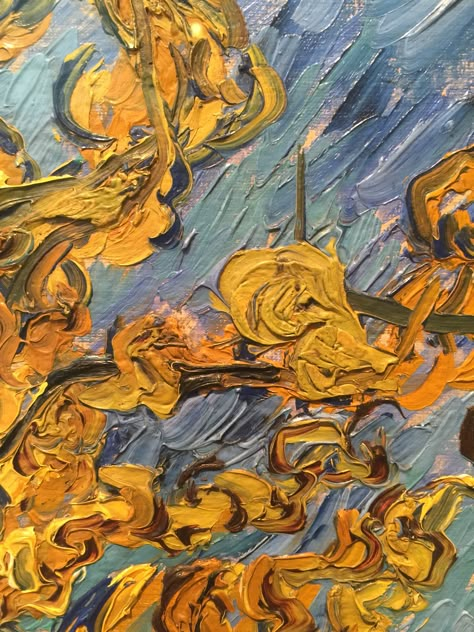 Close up of brush strokes from Van Goghs "Mulberry Tree" Van Gogh Close Up, Van Gogh Brush Strokes, Vincent Van Gogh Artwork, Vincent Willem Van Gogh, Art Alevel, Vincent Van Gogh Paintings, Arte Van Gogh, Mulberry Tree, Phone Art