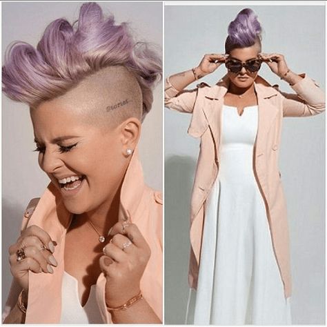 Shaved Head Wedding Hair, Lady Mohawk, Long Hair Mohawk, Brunette Hair Trends, Half Shaved Head Hairstyle, Half Shaved Head, Wedding Hairstyles For Short Hair, Mohawk Styles, Half Shaved Hair