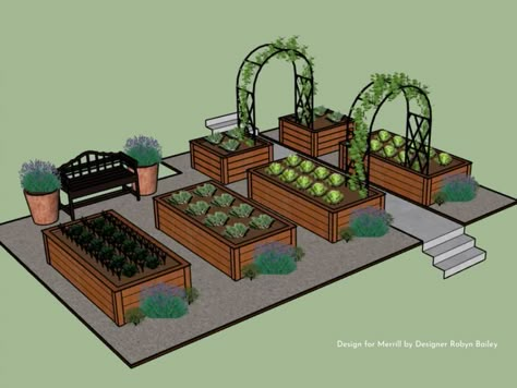 Vege Garden Design, Garden Bed Layout, Vege Garden, Backyard Garden Layout, Small Vegetable Gardens, Raised Bed Garden, Potager Garden, Backyard Vegetable Gardens, Garden Design Layout