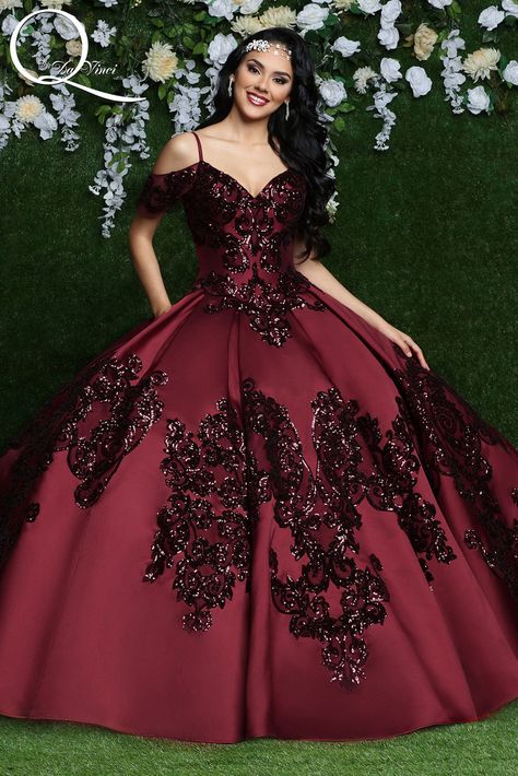 Click the image to see more quinceanera dresses & to find a store near you. Fabric: Satin, Sequined Tulle
Color: Claret, Navy. #quinceanera
#quincedress
#quinceaneradresses
#misquince
#quince Ball Gowns Fantasy, Quinceanera Dresses Black, Quinceanera Collection, Sheer Cape, Quince Dresses Royal Blue, Quinceanera Dresses Pink, Tulle Balls, Quince Dress, Cape Jacket